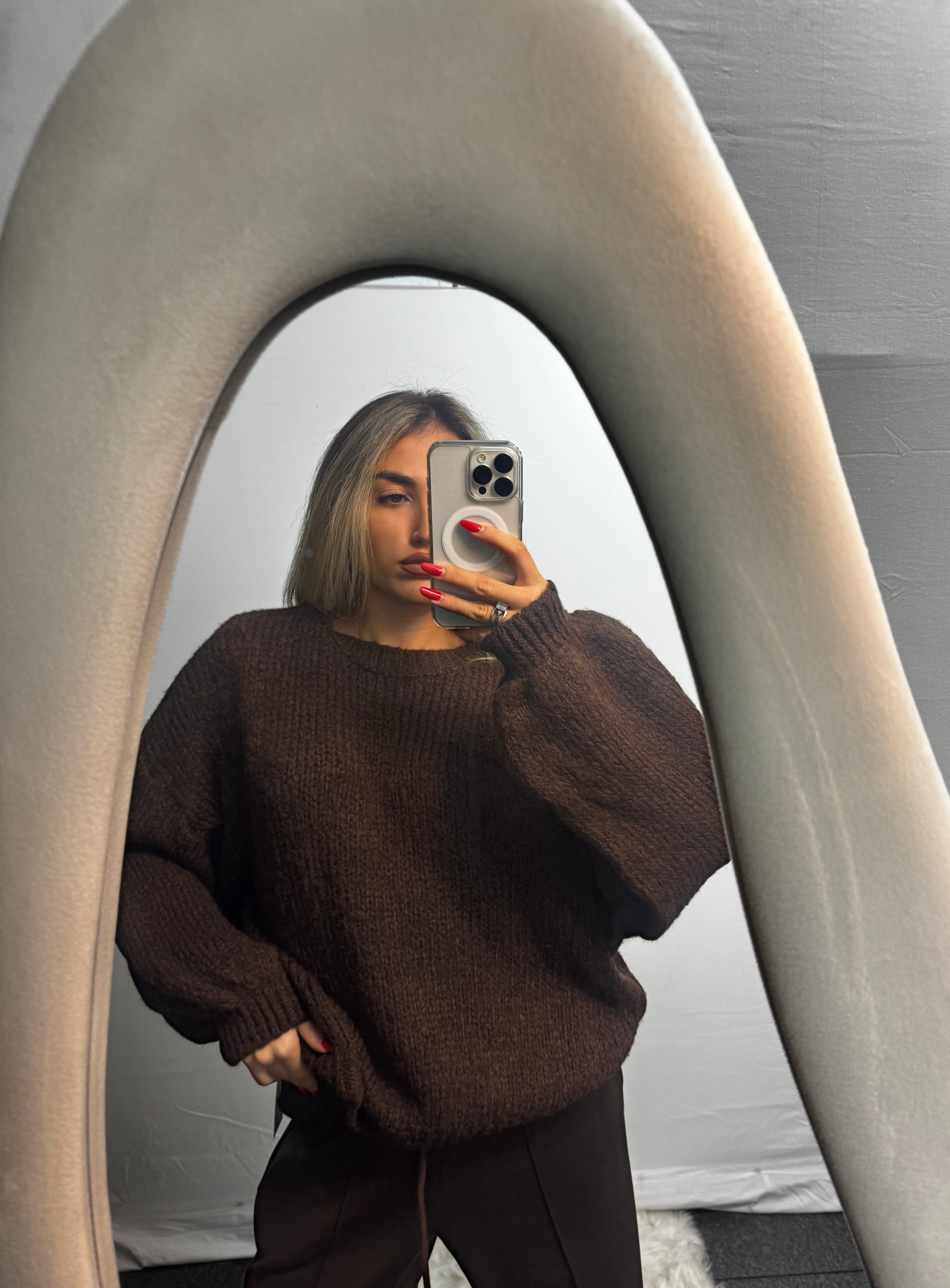 MAGLIONE WOOL BROWN