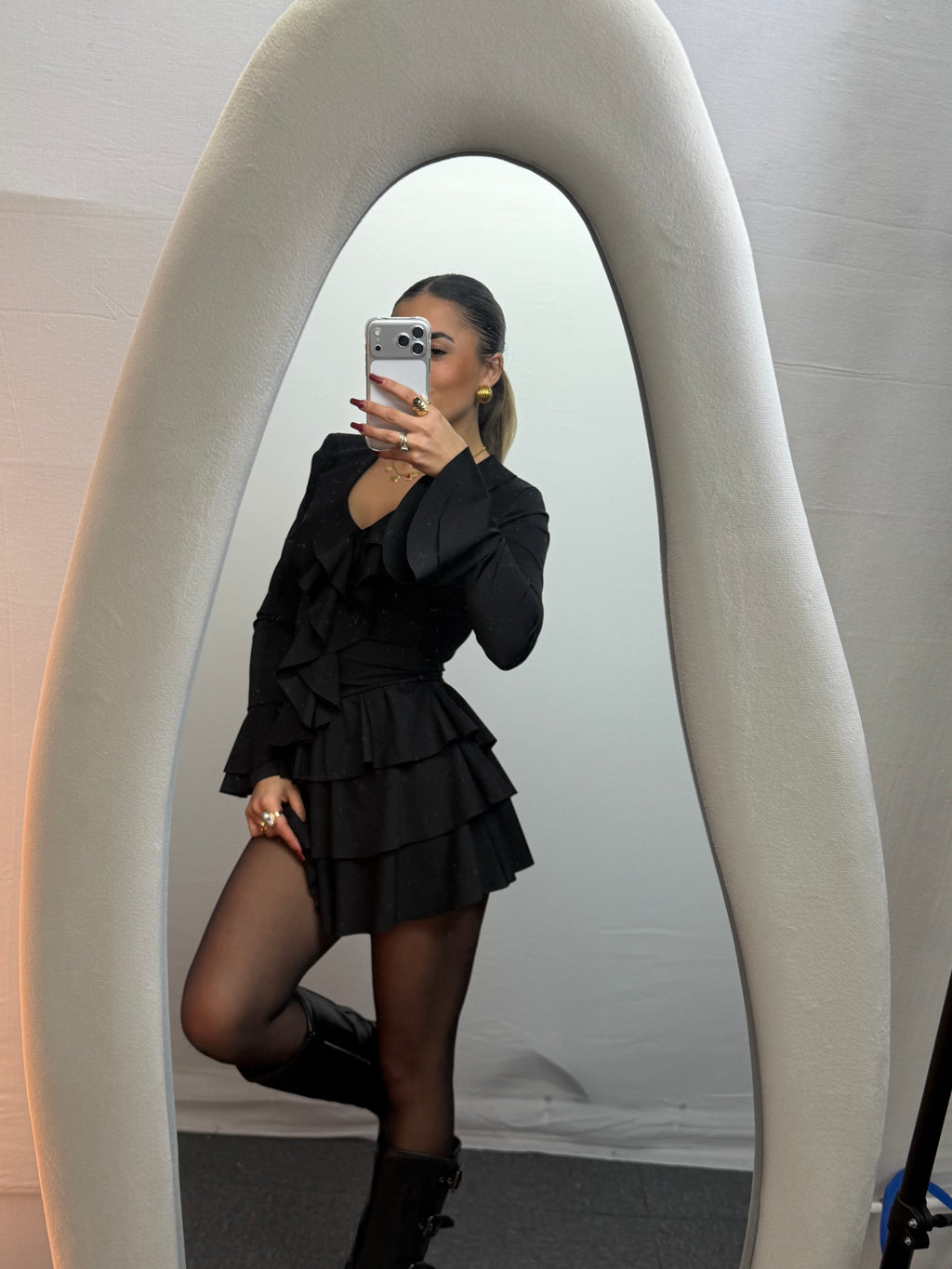 MINIDRESS VOLANT BLACK