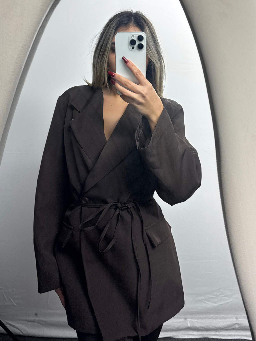 GIACCA DRESS BROWN