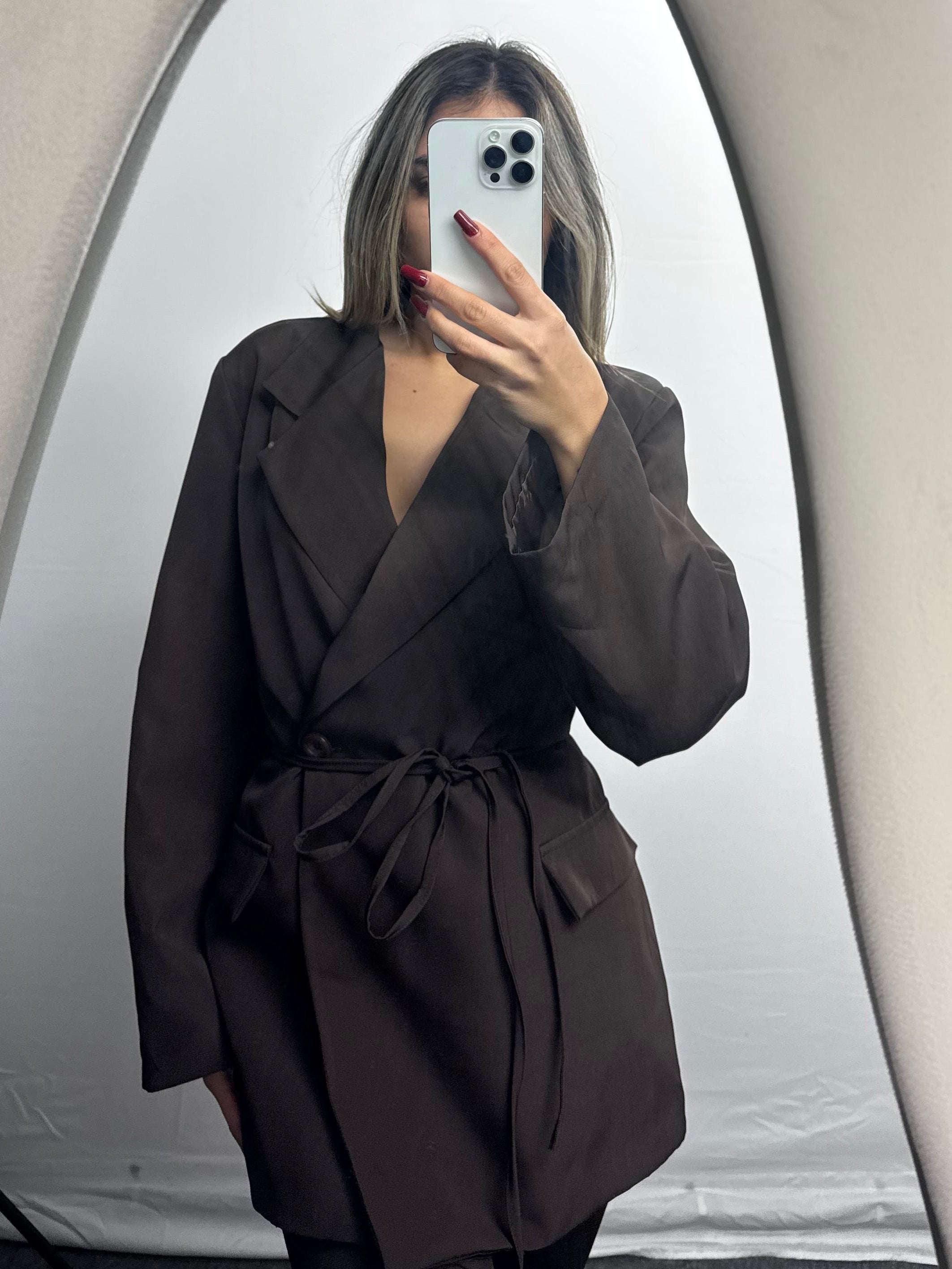 GIACCA DRESS BROWN