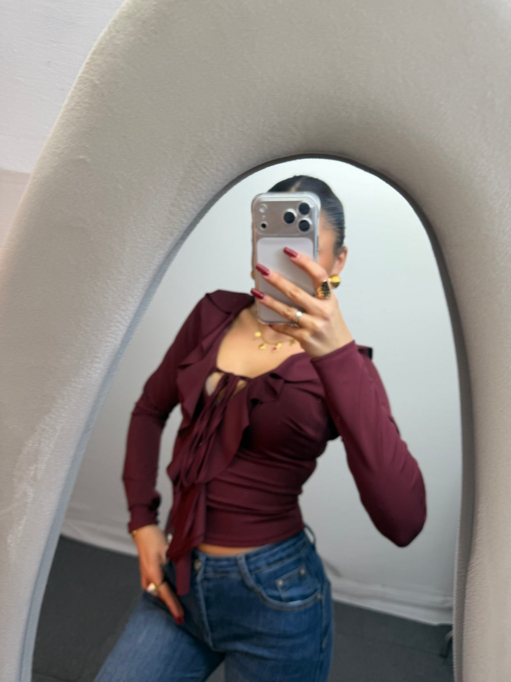 MAGLIA VOLANT BORDEAUX