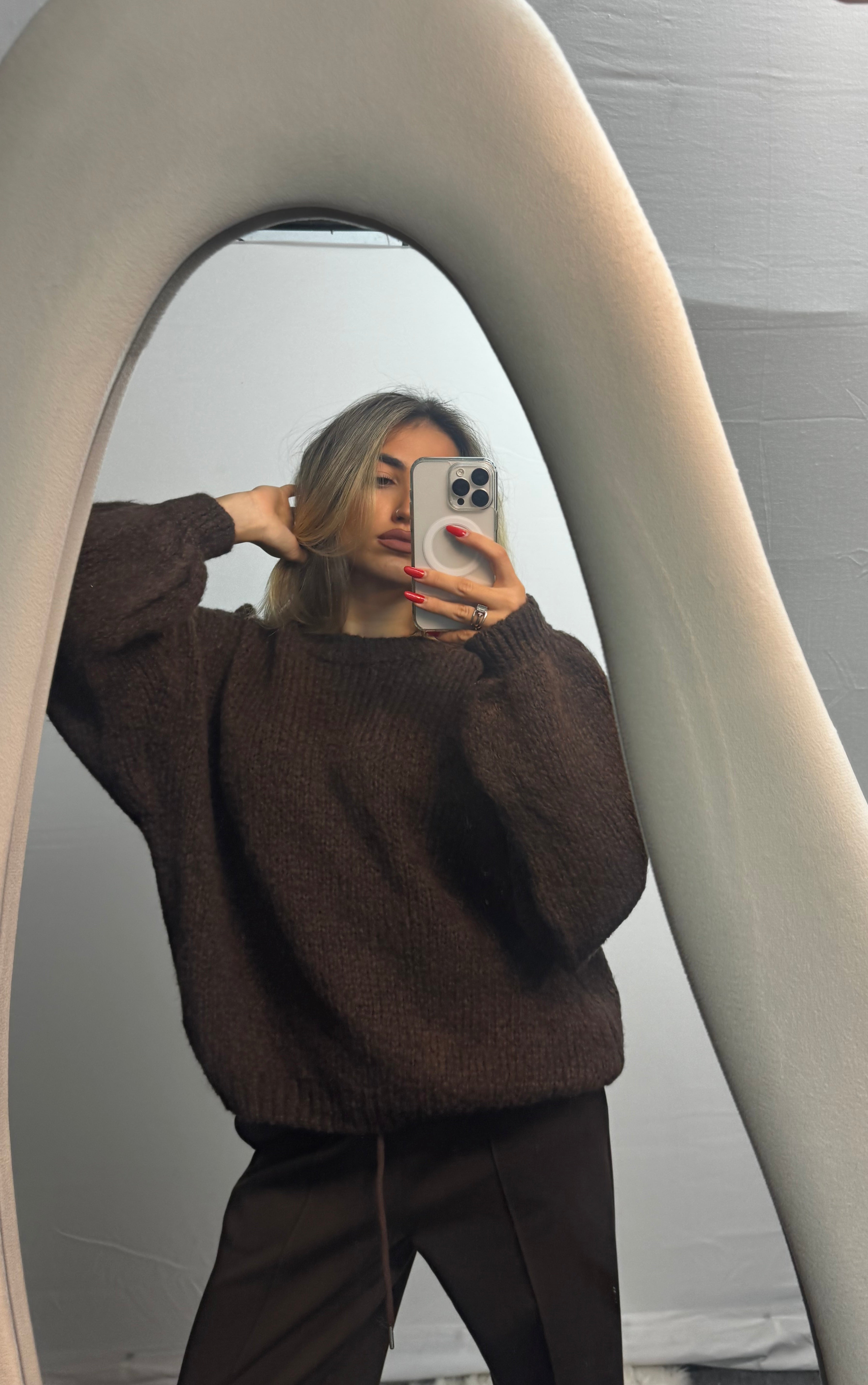 MAGLIONE WOOL BROWN