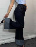 JEANS RISVOLTO BLU SCURO