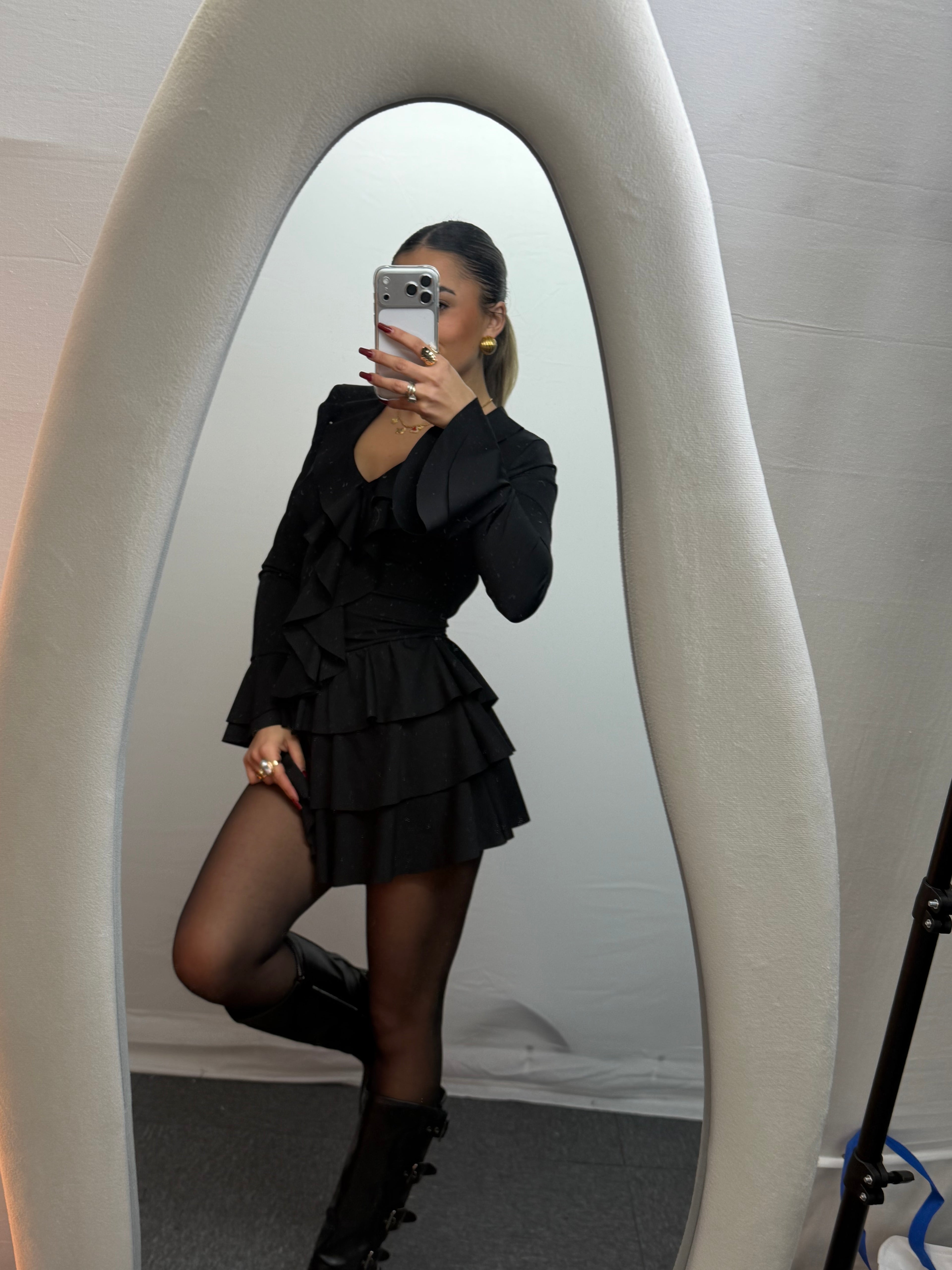 MINIDRESS VOLANT BLACK