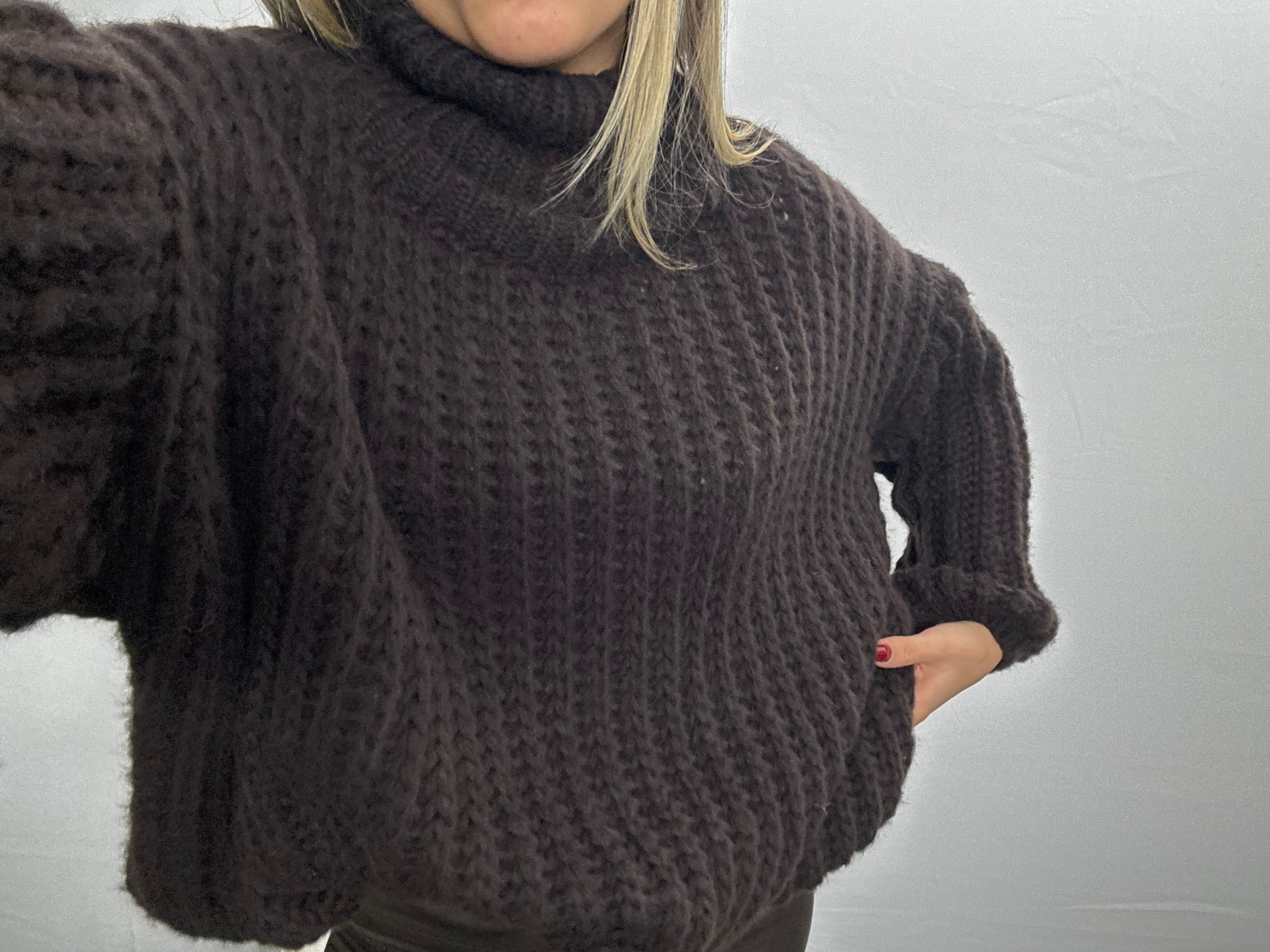 PULLOVER BROWN COLLOALTO