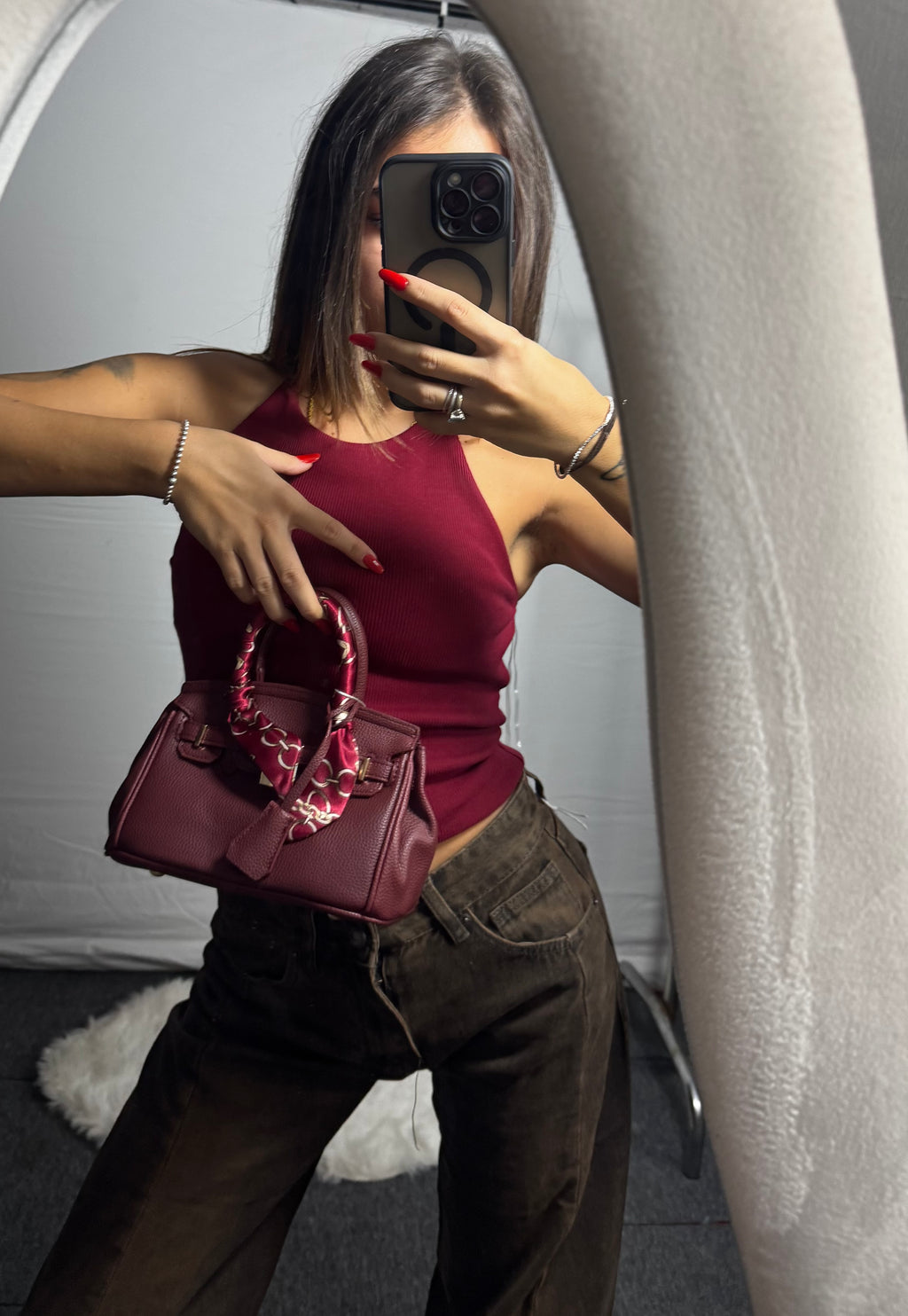 BAG LARA BURGUNDI