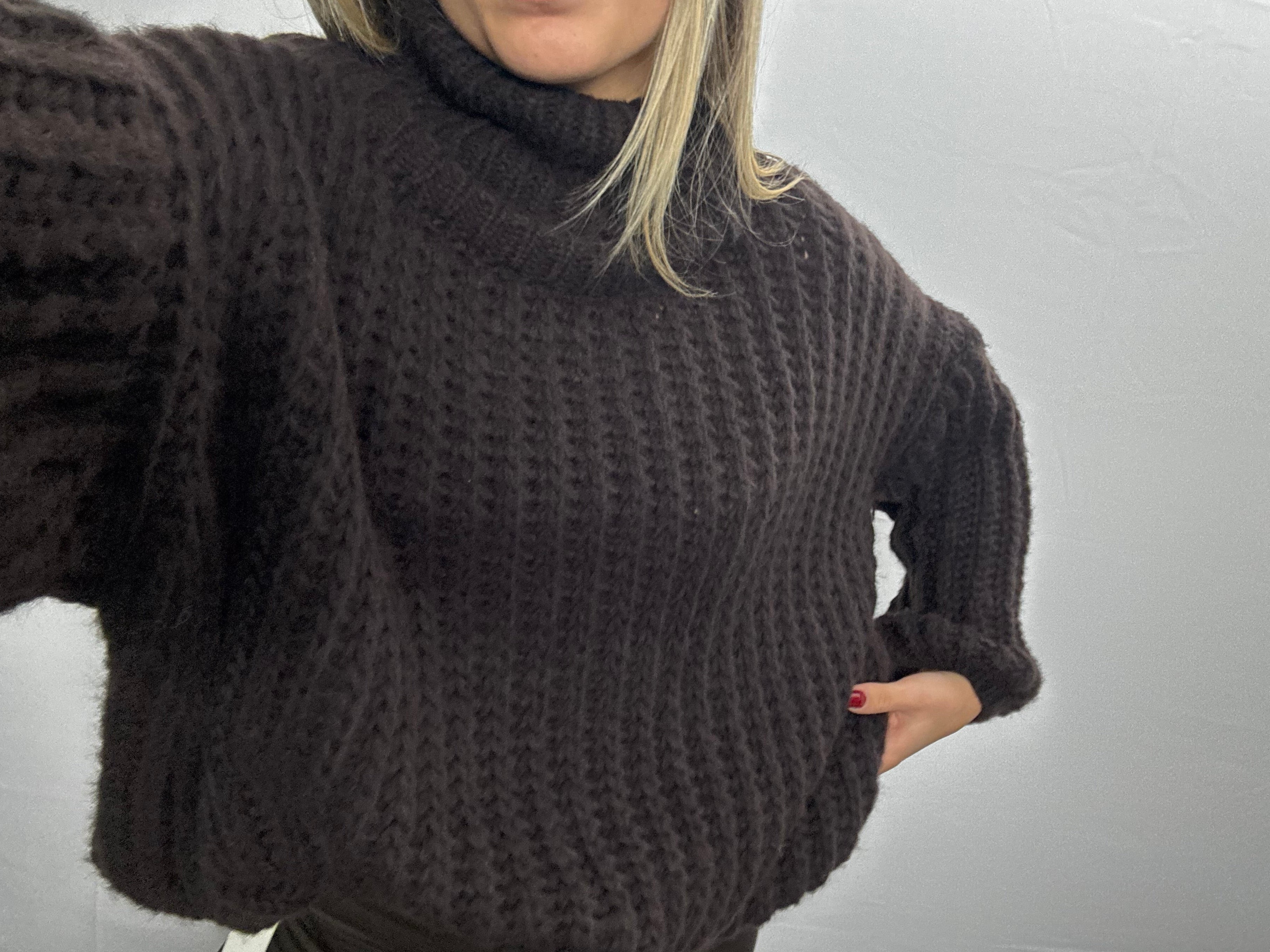PULLOVER BROWN COLLOALTO