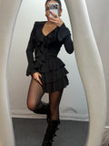 MINIDRESS VOLANT BLACK