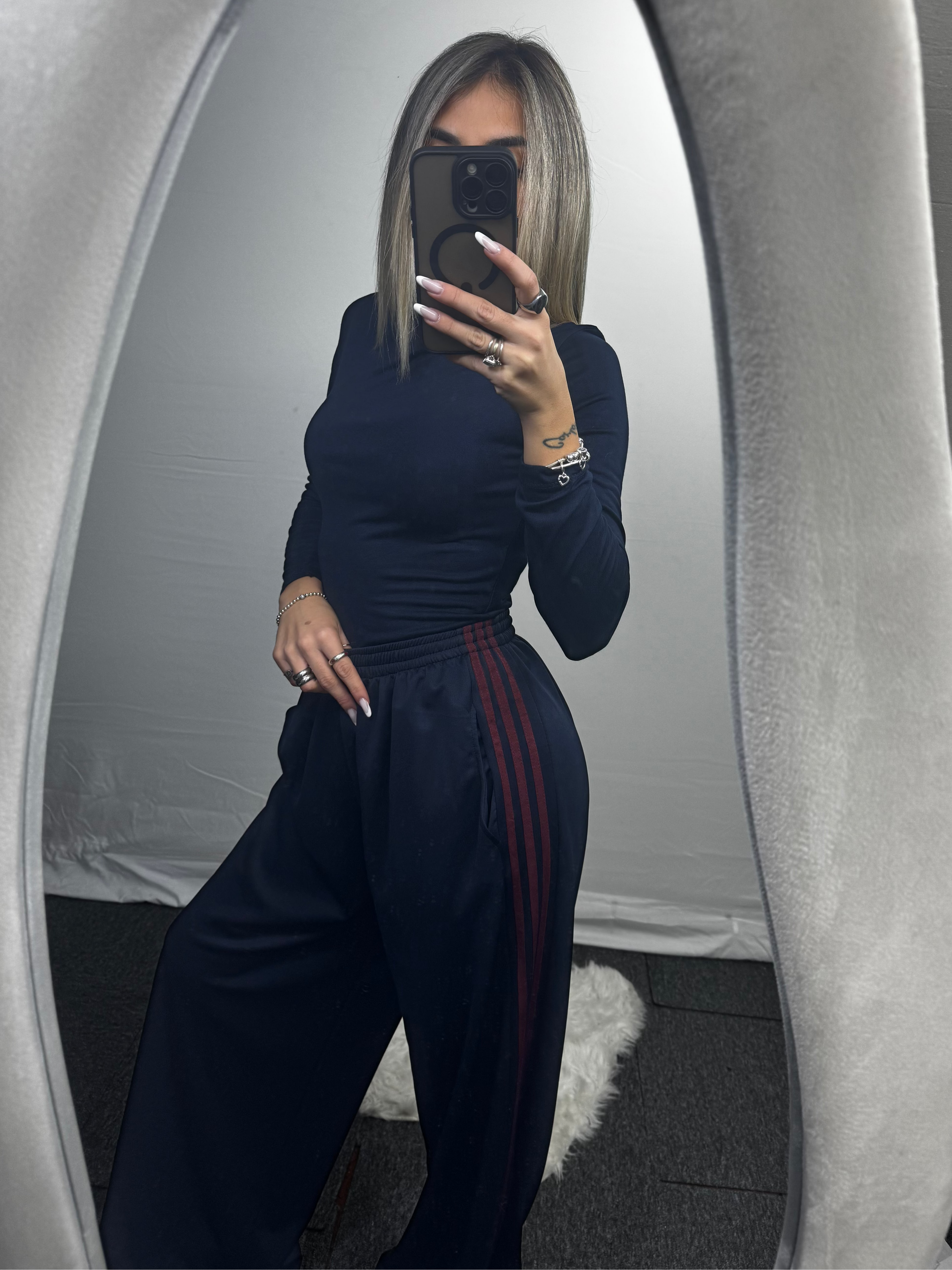 PANTA TUTA RIGHE NAVY